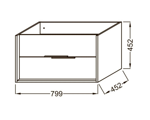 Заказать Тумба белый глянец/черный матовый 79,9 см Jacob Delafon Vivienne EB1667-J5-J53 в магазине сантехники Santeh-Crystal.ru