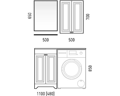 Купить Тумба белый матовый 48 см Corozo Леон SD-00000890 в магазине сантехники Santeh-Crystal.ru