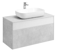 Тумба светло-серый/белый матовый 100 см Акватон Марбл 1A276301MH4C0