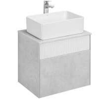 Тумба с раковиной светло-серый/белый матовый 60 см Акватон Марбл 1A2761K1MH4C0