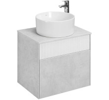 Тумба с раковиной светло-серый/белый матовый 60 см Акватон Марбл 1A2761K2MH4C0