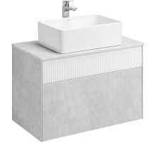 Тумба с раковиной светло-серый/белый матовый 80 см Акватон Марбл 1A2762K1MH4C0