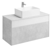 Тумба с раковиной светло-серый/белый матовый 100 см Акватон Марбл 1A2763K1MH4C0