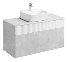 Тумба с раковиной светло-серый/белый матовый 100 см Акватон Марбл 1A2763K0MH4C0