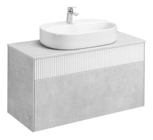 Тумба с раковиной светло-серый/белый матовый 100 см Акватон Марбл 1A2763K3MH4C0