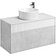 Приобрести Тумба с раковиной светло-серый/белый матовый 100 см Акватон Марбл 1A2763K2MH4C0 в магазине сантехники Santeh-Crystal.ru
