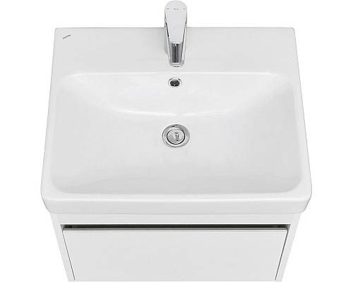 Купить Тумба с раковиной белый глянец/ясень шимо 55 см Акватон Марти 1A2632K0MY010 в магазине сантехники Santeh-Crystal.ru