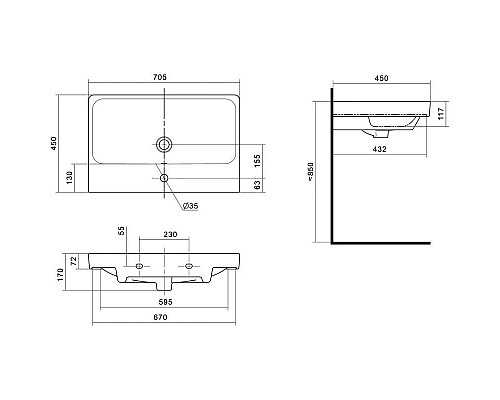 Приобрести Тумба с раковиной белый глянец/белый матовый 70,5 см Акватон Асти 1A2630K0AX2B0 в магазине сантехники Santeh-Crystal.ru
