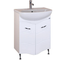 Тумба с раковиной белый глянец 61,5 см Onika Лайн 106043 + 4620008192772