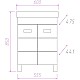 Заказать Комплект мебели белый глянец 60 см Onika Балтика 106035 + 1WH302082 + 205815 в магазине сантехники Santeh-Crystal.ru