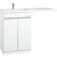 Тумба с раковиной белый глянец 120 см Onika Милтон Нова 105802 + FC-00001871