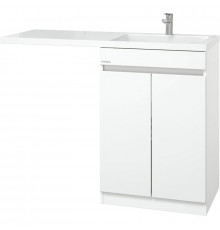 Тумба с раковиной белый глянец 120 см Onika Милтон Нова 105802 + FC-00001870