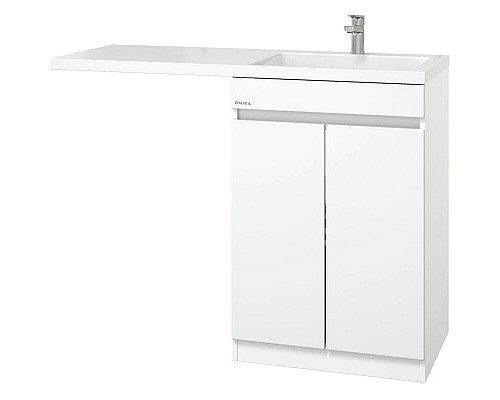 Заказать Тумба с раковиной белый глянец 120 см Onika Милтон Нова 105802 + FC-00001870 в магазине сантехники Santeh-Crystal.ru