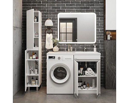 Заказать Тумба с раковиной белый глянец 120 см Onika Милтон Нова 105802 + FC-00001870 в магазине сантехники Santeh-Crystal.ru