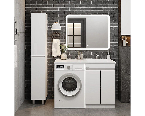 Заказать Тумба с раковиной белый глянец 120 см Onika Милтон Нова 105802 + FC-00001870 в магазине сантехники Santeh-Crystal.ru