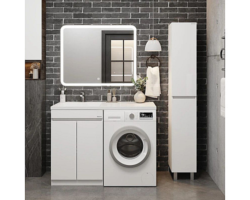 Купить Комплект мебели белый глянец 120 см Onika Милтон Нова 105802 + FC-00001871 + 210018 в магазине сантехники Santeh-Crystal.ru