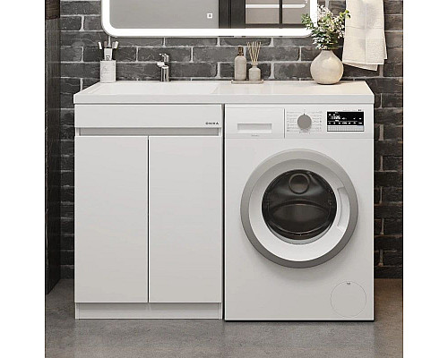 Купить Комплект мебели белый глянец 120 см Onika Милтон Нова 105802 + FC-00001871 + 210018 в магазине сантехники Santeh-Crystal.ru