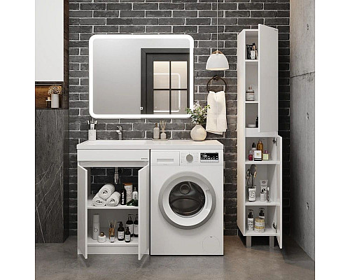 Купить Комплект мебели белый глянец 120 см Onika Милтон Нова 105802 + FC-00001871 + 210018 в магазине сантехники Santeh-Crystal.ru