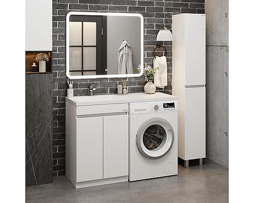 Купить Комплект мебели белый глянец 120 см Onika Милтон Нова 105802 + FC-00001871 + 210018 в магазине сантехники Santeh-Crystal.ru