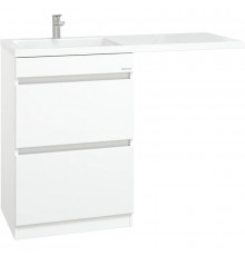 Тумба с раковиной белый глянец 120 см Onika Милтон 105801 + FC-00001871