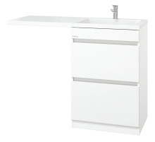 Тумба с раковиной белый глянец 120 см Onika Милтон 105801 + FC-00001870