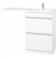 Тумба с раковиной белый глянец 120 см Onika Милтон 105801 + FC-00001870