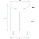 Купить Тумба с раковиной дуб сонома/серый матовый 55,5 см Onika Милтон 105560 + 4620008192765 в магазине сантехники Santeh-Crystal.ru