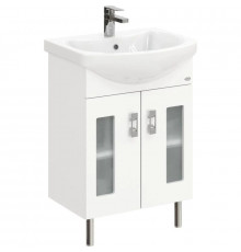 Тумба с раковиной белый глянец 55 см Onika Кристалл 105555 + 1WH501702