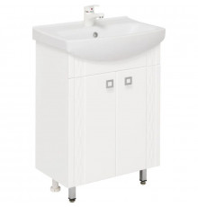 Тумба с раковиной белый глянец 55 см Onika Лига 105554 + 1WH501702