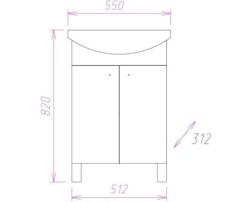 Приобрести Комплект мебели белый глянец 55 см Onika Лига 105554 + 1WH501702 + 205202 в магазине сантехники Santeh-Crystal.ru