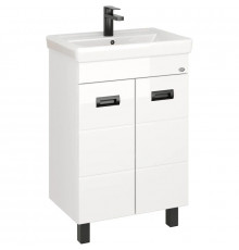 Тумба с раковиной белый глянец 55 см Onika Балтика 105552 + 1WH302126