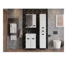 Комплект мебели белый глянец 55 см Onika Балтика 105552 + 1WH302126 + 205846