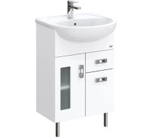 Тумба с раковиной белый глянец 54 см Onika Кристалл 105551 + UM-ERI55/1