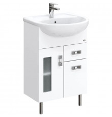 Тумба с раковиной белый глянец 54 см Onika Кристалл 105551 + UM-ERI55/1
