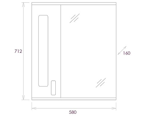 Заказать Комплект мебели белый глянец 54 см Onika Кристалл 105551 + UM-ERI55/1 + 205817 в магазине сантехники Santeh-Crystal.ru