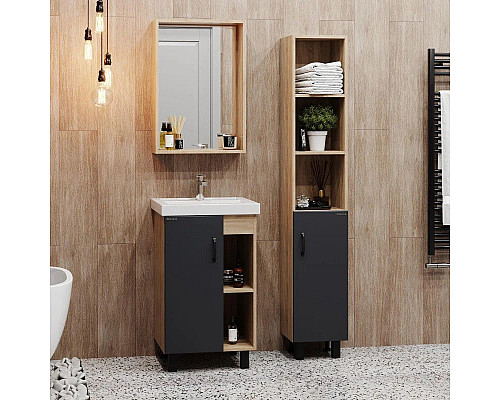 Santeh-Crystal.ru: Тумба с раковиной дуб сонома/серый матовый 50 см Onika Милтон 105035 + 4630055557578 Заказать Тумба с раковиной дуб сонома/серый матовый 50 см Onika Милтон 105035 + 4630055557578 в магазине сантехники Santeh-Crystal.ru