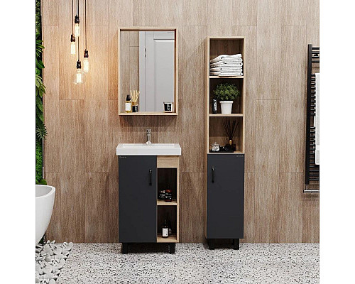 Santeh-Crystal.ru: Тумба с раковиной дуб сонома/серый матовый 50 см Onika Милтон 105035 + 4630055557578 Заказать Тумба с раковиной дуб сонома/серый матовый 50 см Onika Милтон 105035 + 4630055557578 в магазине сантехники Santeh-Crystal.ru