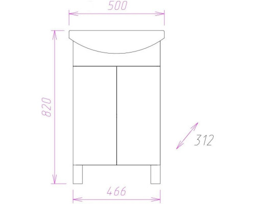 Купить Комплект мебели белый глянец 50 см Onika Лига 105030 + 1WH501701 + 205202 в магазине сантехники Santeh-Crystal.ru