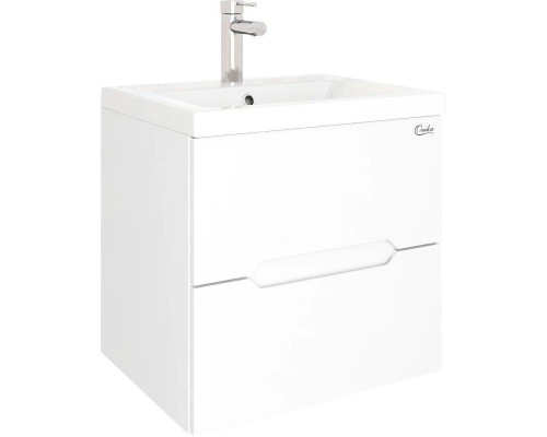 Приобрести Тумба с раковиной белый глянец 50 см Onika Айленд 105021 + 4630055557578 в магазине сантехники Santeh-Crystal.ru