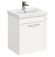 Тумба с раковиной белый глянец 50,6 см Onika Ирис 105018 + 1WH302128