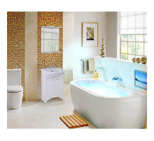 Комплект мебели белый матовый 52 см Onika Омега 105015 + 1.3120.1.S00.11B.0 + 205206