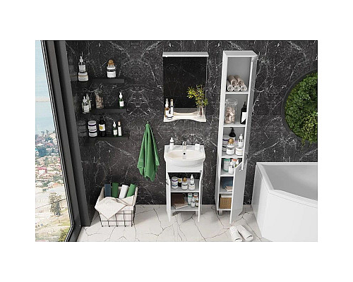 Santeh-Crystal.ru: Комплект мебели белый глянец 47 см Onika Коралл 104701 + 604701 + 204501 Купить Комплект мебели белый глянец 47 см Onika Коралл 104701 + 604701 + 204501 в магазине сантехники Santeh-Crystal.ru