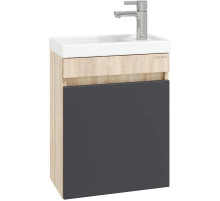 Тумба с раковиной дуб сонома/серый матовый 45,5 см Onika Милтон 104511 + 4640021065907