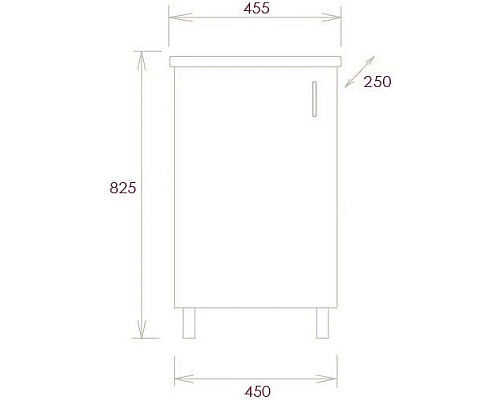 Купить Комплект мебели дуб сонома/серый матовый 45,5 см Onika Тимбер 104509 + 4640021065907 + 204803 в магазине сантехники Santeh-Crystal.ru