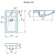 Приобрести Тумба с раковиной белый глянец 45,5 см Onika Комо 104507 + 4640021065907 в магазине сантехники Santeh-Crystal.ru