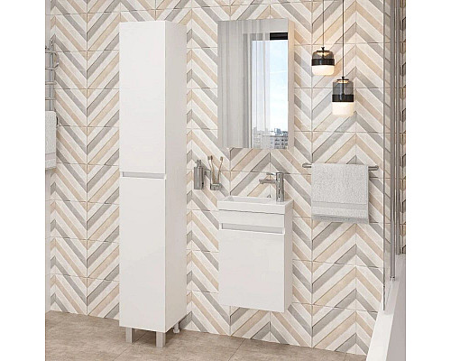 Купить Тумба с раковиной белый глянец 40 см Onika Милтон 104007 + UM-COM40/1 в магазине сантехники Santeh-Crystal.ru