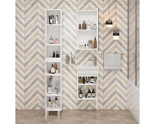 Заказать Комплект мебели белый глянец 40 см Onika Милтон 104007 + UM-COM40/1 + 204201 в магазине сантехники Santeh-Crystal.ru