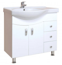 Тумба с раковиной белый глянец 83 см Onika Эльбрус 108202 + 1WH110228