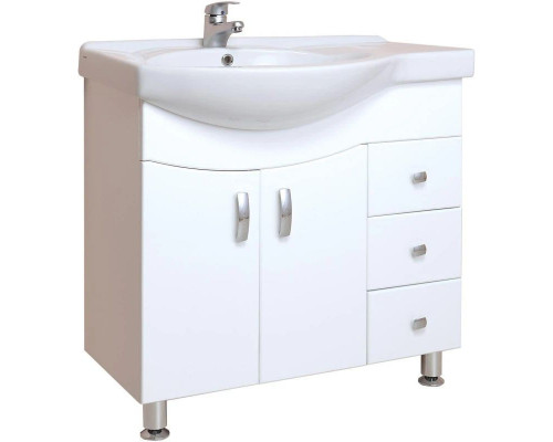 Заказать Тумба с раковиной белый глянец 83 см Onika Эльбрус 108202 + 1WH110228 в магазине сантехники Santeh-Crystal.ru