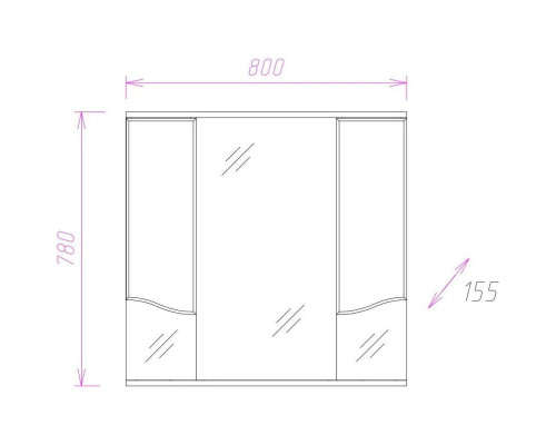 Приобрести Комплект мебели белое дерево 81 см Onika Арно 108035 + 4620008198941 + 208085 в магазине сантехники Santeh-Crystal.ru